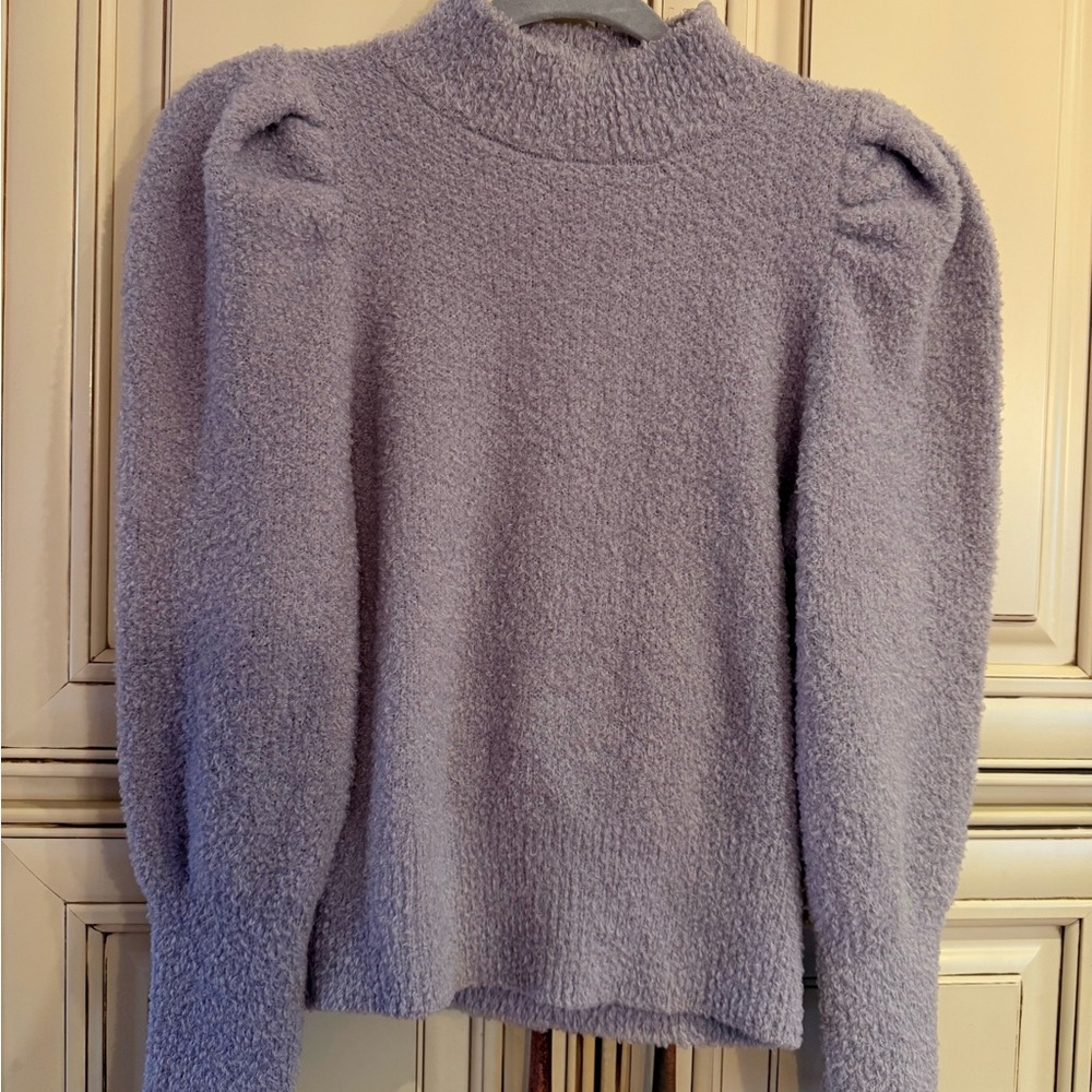 EUC Express Lavender Plush Mock Neck Sweater Size Small!!!